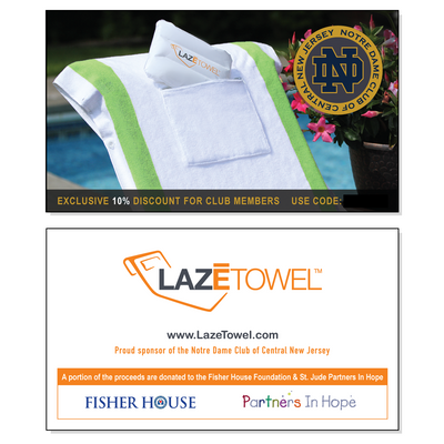 LazeTowel Sponsors Notre Dame Charity Event